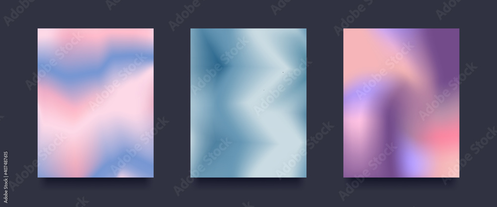 Poster tie-dye abstract backgrounds set. gradient shape patterns . vector illustration