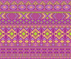 American indian pattern tribal ethnic motifs geometric vector background.