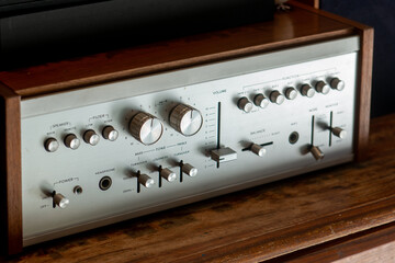 Fototapeta premium オーディオアンプ コントロールパネル