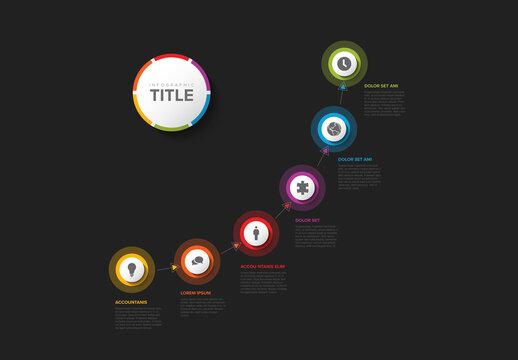 Infographic Dark Progress Timeline Template