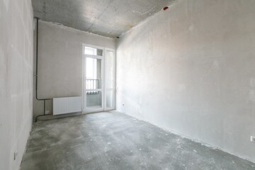 Obraz premium interior of the apartment without decoration in gray colors