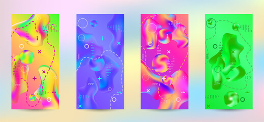 A set of modern abstract covers.