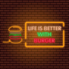 Obraz premium Life is better with burger