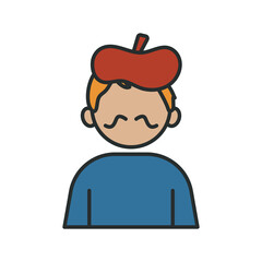 profession artist worker avatar fill style icon