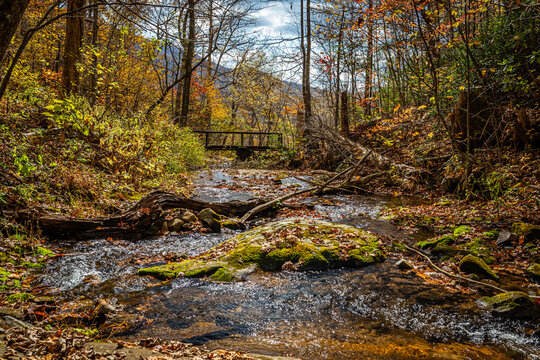 Fallingwater Creek Bridge On Flat Top Mountain