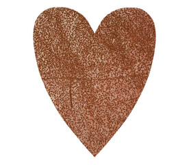 Heart with rusty metal texture