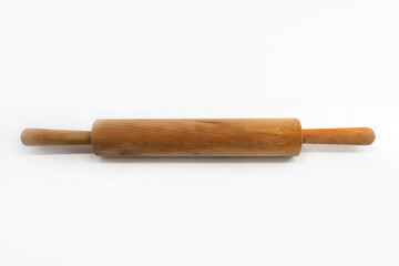 On a white background in the center is a cylindrical rolling pin for rolling dough