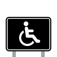Disability sign icon isolated on white background