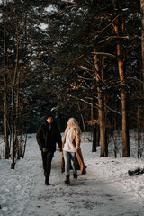 couple walking in park