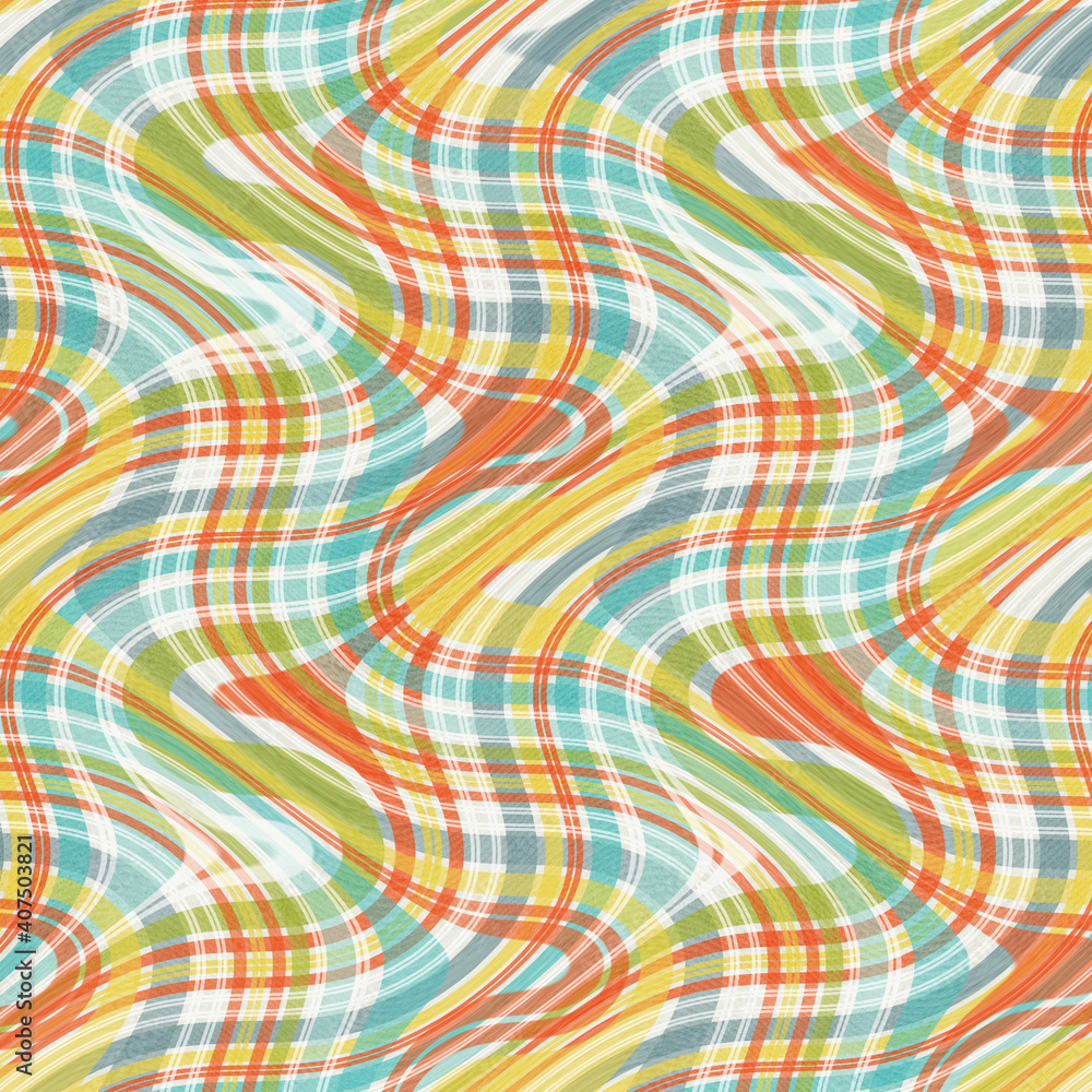 Wall mural multicolor abstraction. smooth lines and curves. graphic elements.