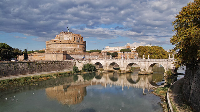 Castle of the holy angel and  aelian bridge