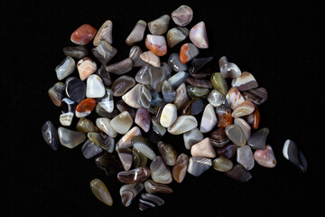 Natural Agate, various types and color, gems mineral collection as nice natural background