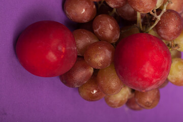 Grapes and plum
