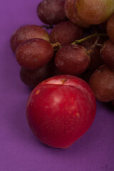 Grapes and plum