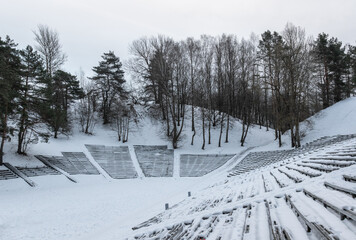 The outdoors Mountain Park Stage theater in Vilnius, Lithuania