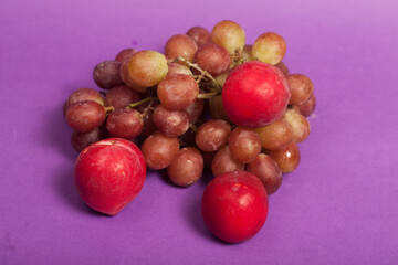 Grapes and plum