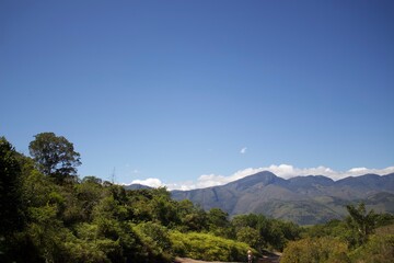 landscape with blue sky