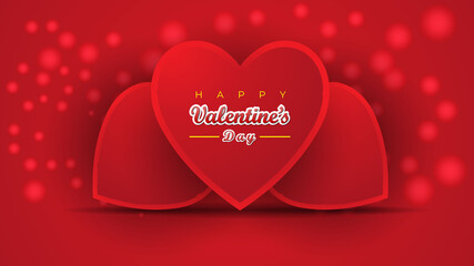 valentines background and banner design with hearts