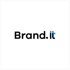 wordmark IT technology logo design