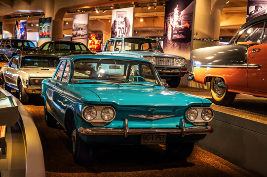 Dearborn, MI / USA - 04.22.2018: Oldtimer Car Exhibition Show With An Chevrolet