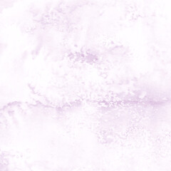 Violet ink and watercolor texture on white paper background. Paint leaks and decalcomania effects. Hand-painted gouache abstract image. Mess on the canvas.
