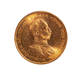 Goldmünze 20 deutsche Goldmark 1914, Gold, Münze