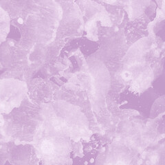 Violet ink and watercolor texture on white paper background. Paint leaks and decalcomania effects. Hand-painted gouache abstract image. Mess on the canvas.