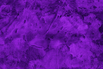 Violet ink and watercolor texture on white paper background. Paint leaks and decalcomania effects. Hand-painted gouache abstract image. Mess on the canvas.