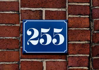 Obraz premium Hausnummer 255