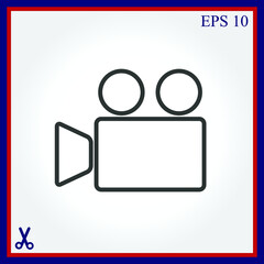 Video camera vector icon