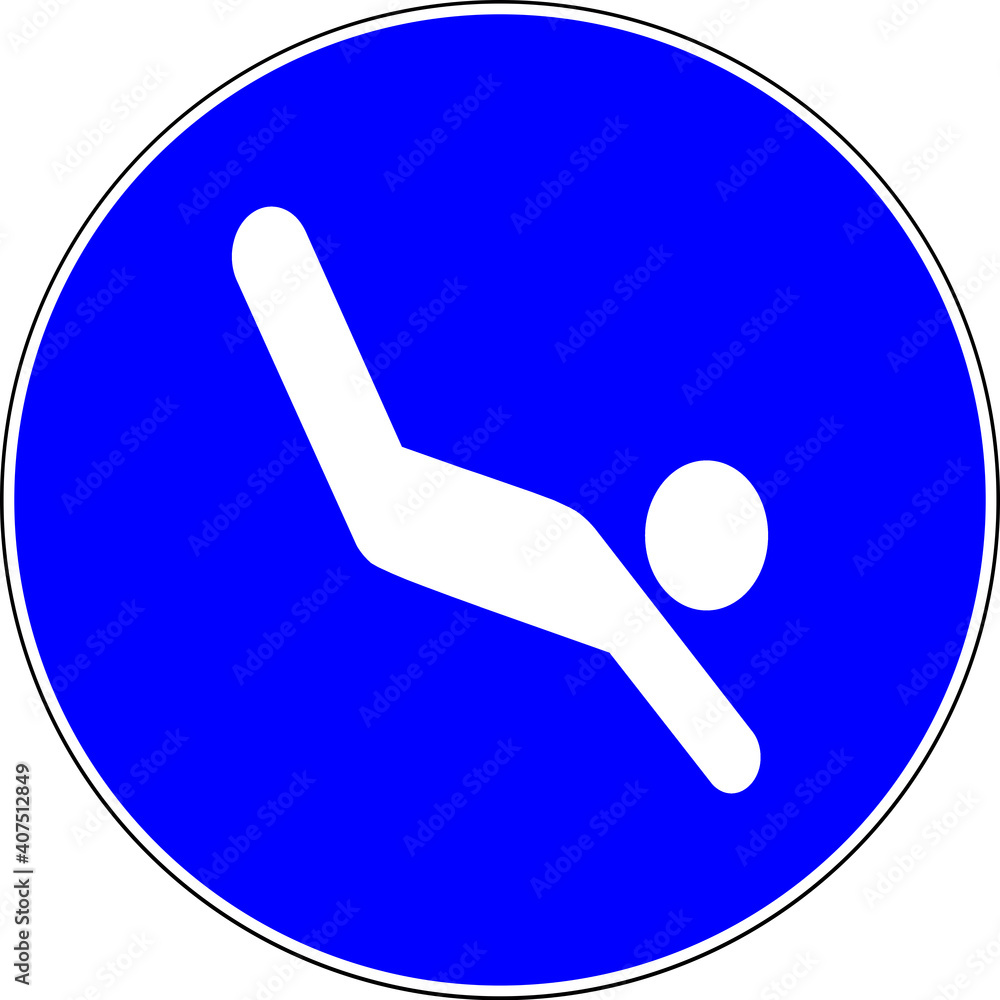 Sticker Diving allowed sign