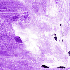 Violet ink and watercolor texture on white paper background. Paint leaks and decalcomania effects....
