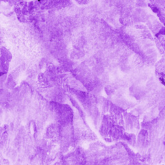 Violet ink and watercolor texture on white paper background. Paint leaks and decalcomania effects....