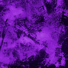 Violet ink and watercolor texture on white paper background. Paint leaks and decalcomania effects. Hand-painted gouache abstract image. Mess on the canvas.