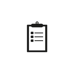 Clipboard with checklist icon. Flat illustration of clipboard with checklist icon for web