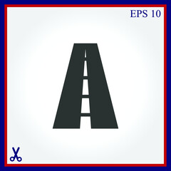 Road vector icon