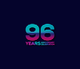 96 Year Anniversary Day background Concept