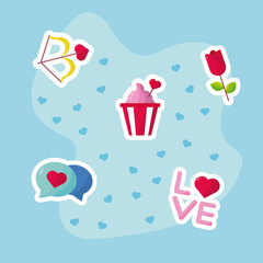 bundle of love set icons
