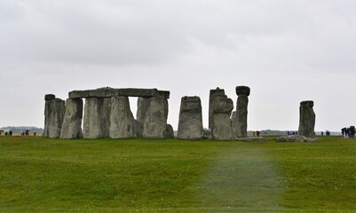 Fototapeta premium A view of Stonehenge stones, prehistoric monument in Wiltshire, England, Great Britain. 