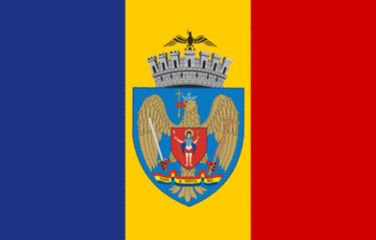 The coat of arms flag of Bucharest is the heraldic symbol of the capital city of Romania.
