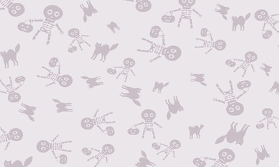 purple skulls and cats background.