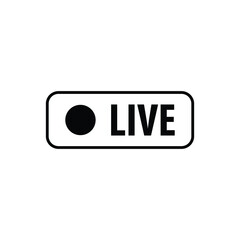 Live stream button vector  icon
