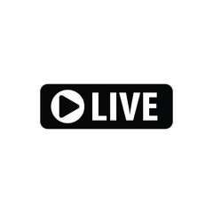 Live stream button vector  icon