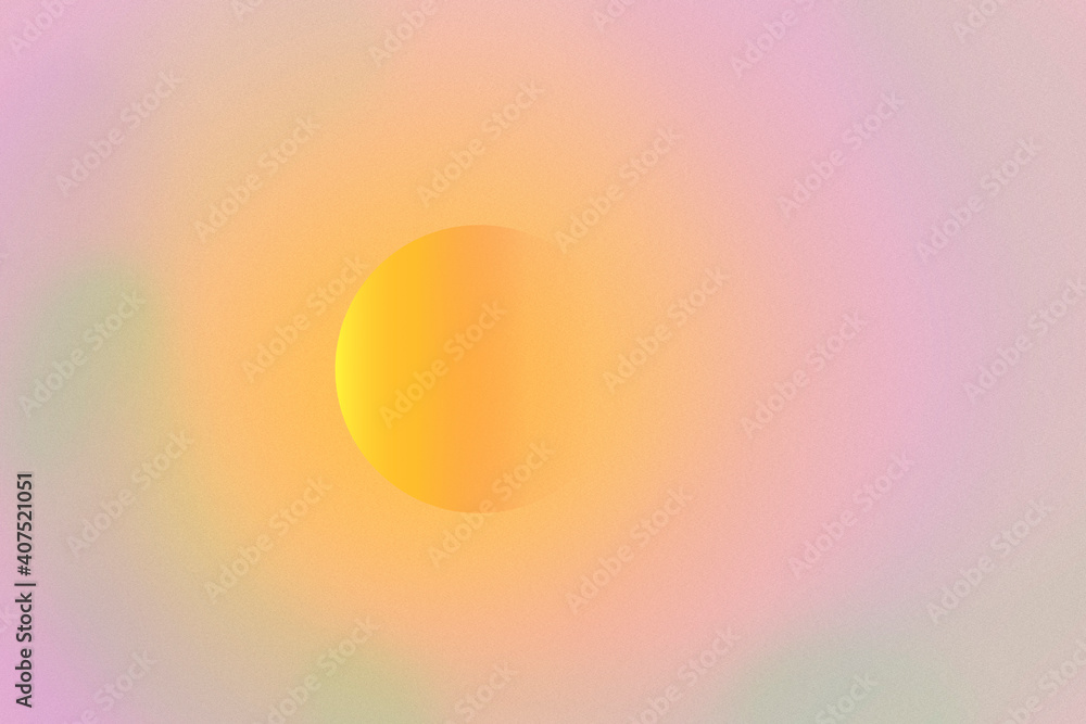 Poster gradient blur retro ombre background with sun. abstract colorful iridescent texture.