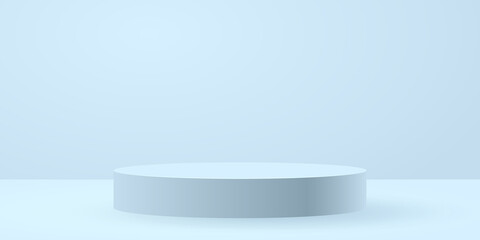 White circle stage background vector illustration
