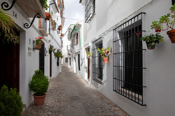 Una calle de Priego de Córdoba - obrazy, fototapety, plakaty