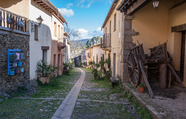 Fototapeta na wymiar Main street. Granadilla village. Extremadura, Spain