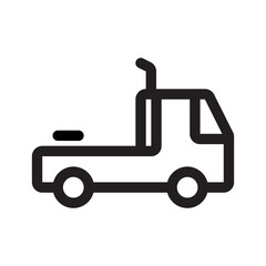 Truck outline icon isolated on white background