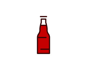 Alcohol flat icon. Single high quality outline symbol for web design or mobile app.  Holidays thin line signs for design logo, visit card, etc. Outline pictogram EPS10