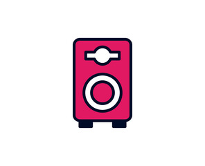 Soundspeaker flat icon. Single high quality outline symbol for web design or mobile app.  Holidays thin line signs for design logo, visit card, etc. Outline pictogram EPS10